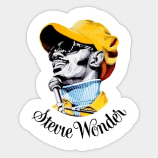 stevie wonder retro stye Sticker